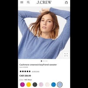 NWT - J. Crew cashmere crew neck boyfriend sweater